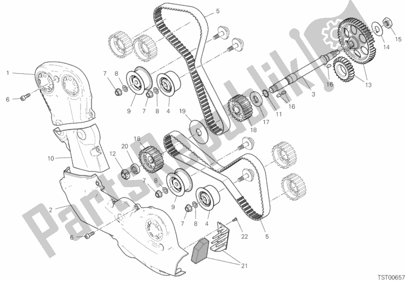 Todas las partes para Sistema De Cronometraje de Ducati Multistrada 950 Thailand 2020
